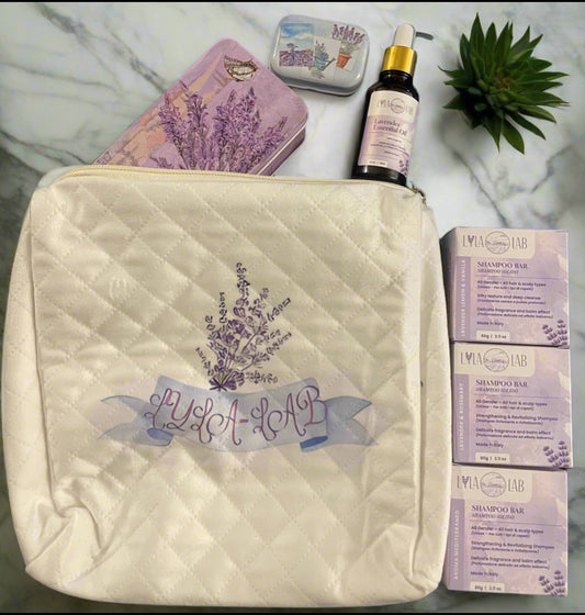 Lavender Print Cosmetic and Personal Care bag
